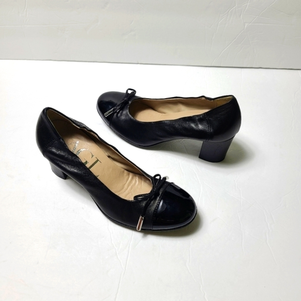 AGL ATTILIO GIUSTI LEOMBRUNI black leather pumps
